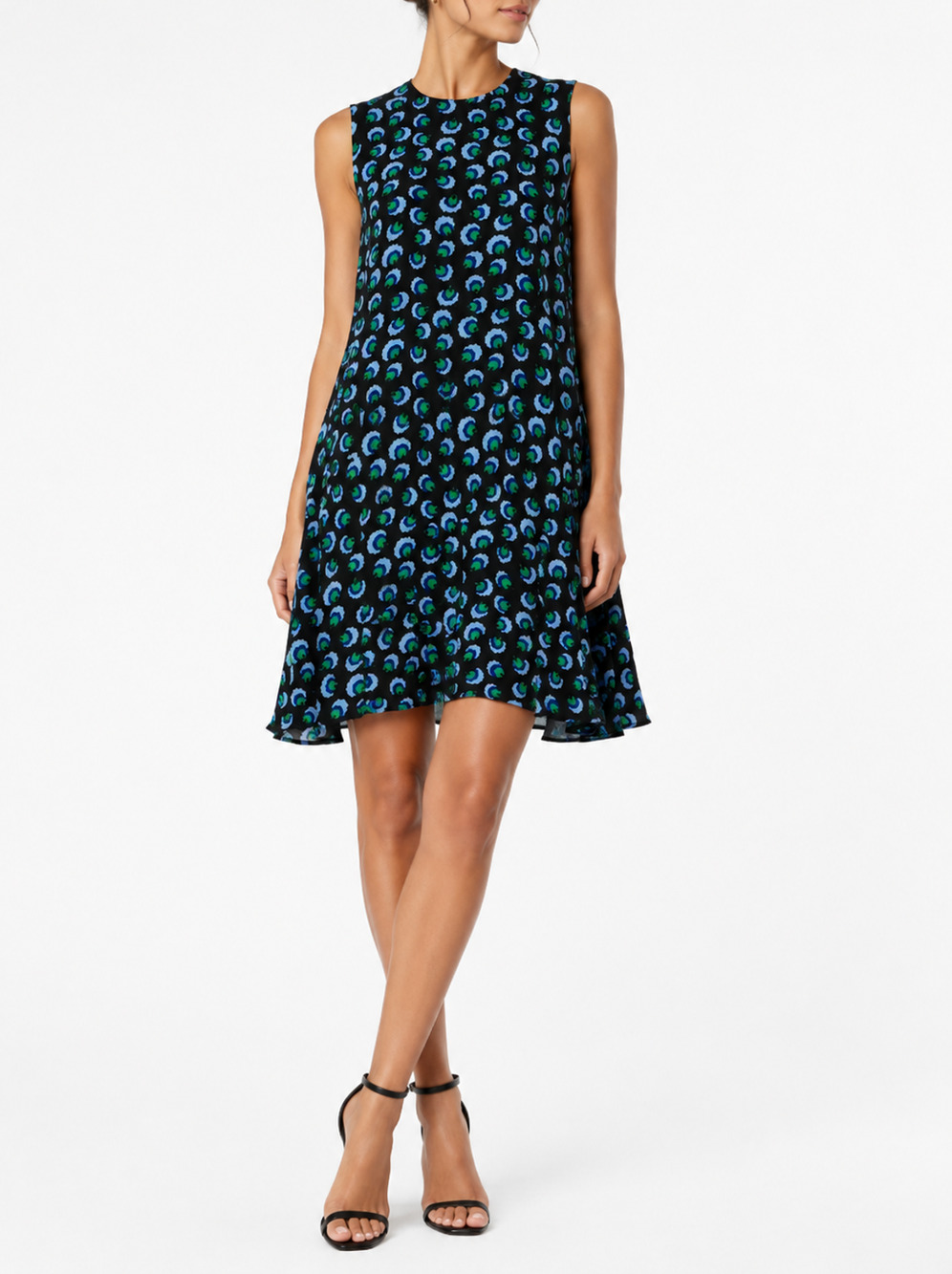 Stella McCartney Floral Silk Drop Waist Sleeveless Mini Dress IT 42